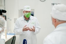 Governor Alexander Gusev at EkoNiva cheese plant