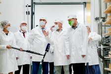 Governor Alexander Gusev at EkoNiva cheese plant