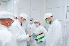 Governor Alexander Gusev at EkoNiva cheese plant