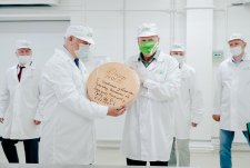 Governor Alexander Gusev at EkoNiva cheese plant