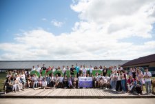 Foreign students visit an excursion project